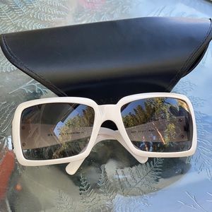 BVLGARI White Frame Sunglasses